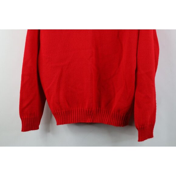 Vtg 70s 80s Womens Large Knit Argyle Ohio State University V-Neck Sweater USA - Picture 3 of 13